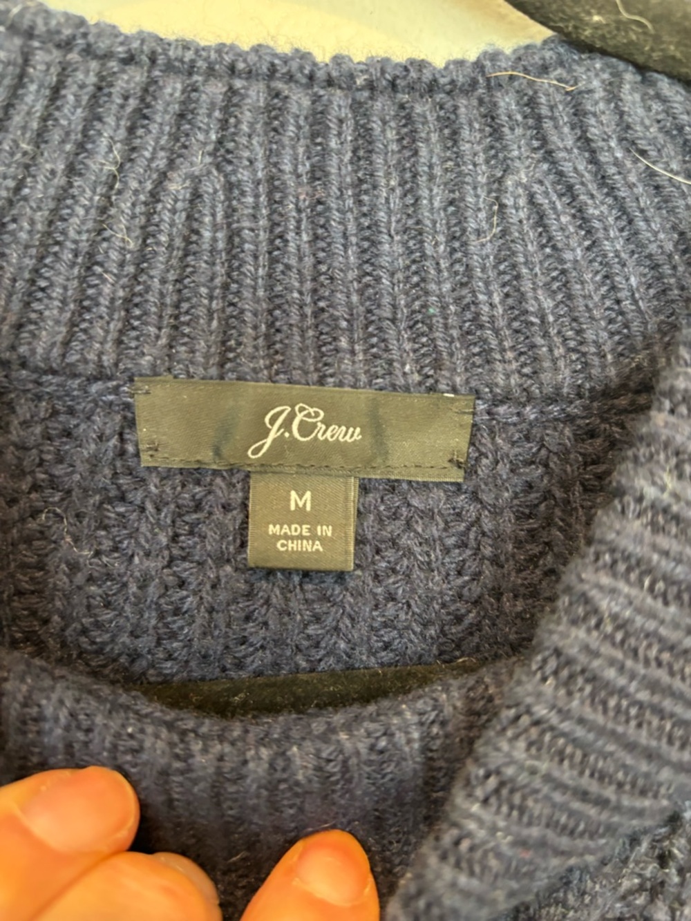 J. Crew Cable Knit Turtleneck Sweater - Slate Blue 047 - Picture 3 of 4